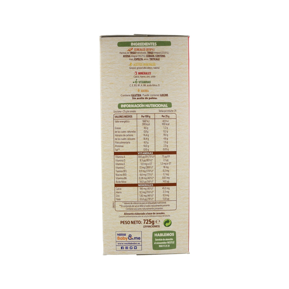 Nestlé Papilla 8 Cereales 725g