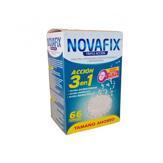 Novafix Tabletas Limpiadoras Triple Acción 66uds
