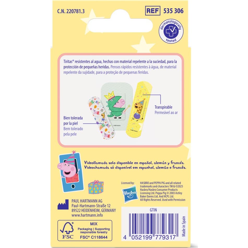 Tiritas Peppa Pig 12uds