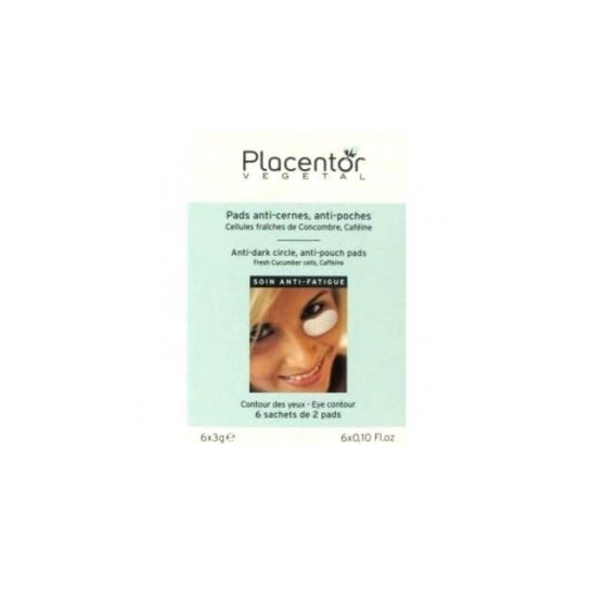 Placentor Vgtal Pads Anti-Círculos Oscuros, Anti-Puffiness 6 Bolsitas