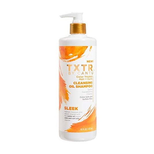 Cantu Txtr Sleek Aceite Limpiador Champú Teñidos + Rizados 473 ml