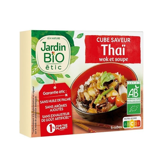 Jardín Bio Cubito Thai Wok sin Aceite Palma Bio 6x11 g