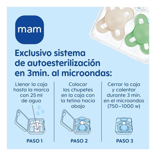 Mam Start Chupete Silicona 0-2M 2uds