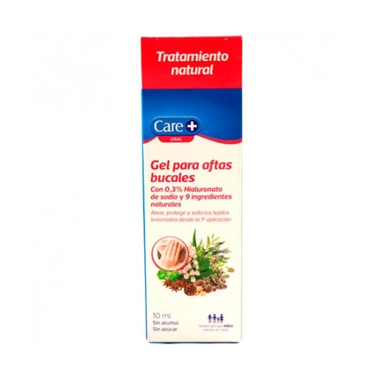 Care+ Gel Aftas Bucales Ácido Hialurónico 10ml