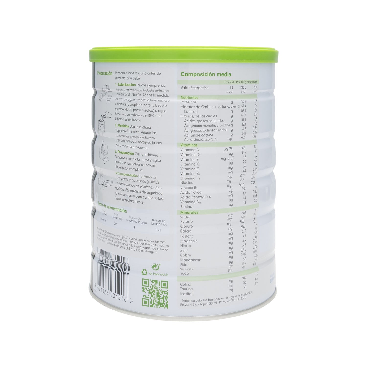 Capricare® 2 Preparado para Lactantes 800g