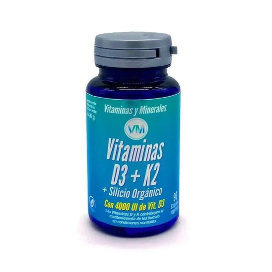 Vitaminas y Minerales Vitaminas D3 + K2 + Silicio Orgánico 90vcaps