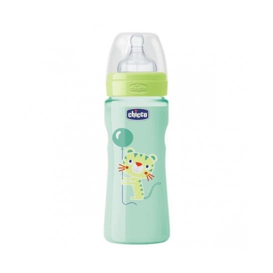 Chicco Biberon Pp T Silicona Flujo Rapido Verde 4m+ 330ml