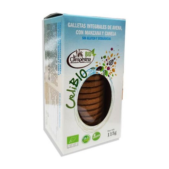 La Campesina Celibio Azul Galleta Avena Manzana Canela sin Gluten 115 g