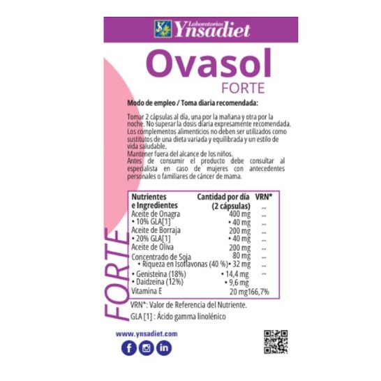 Ynsadiet Ovasol Forte 180 perlas