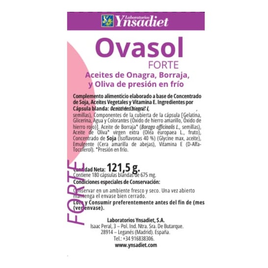 Ynsadiet Ovasol Forte 180 perlas
