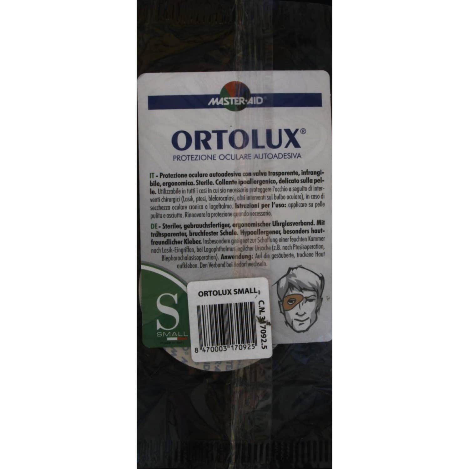 Ortolux apósito ocular postoperatorio pequeño 1ud