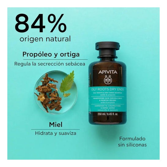 Apivita Capilar Champú Raíces Grasas y Puntas Secas 250ml