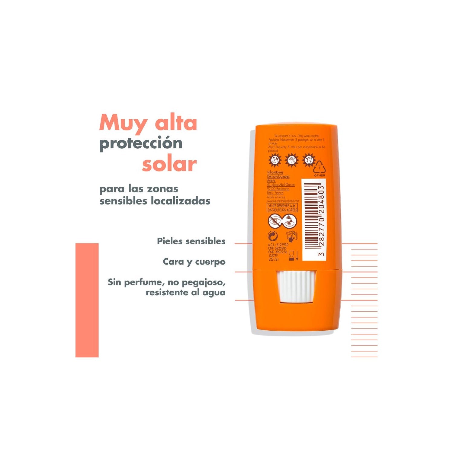 Avène Stick Zonas Sensibles SPF50+ 8g