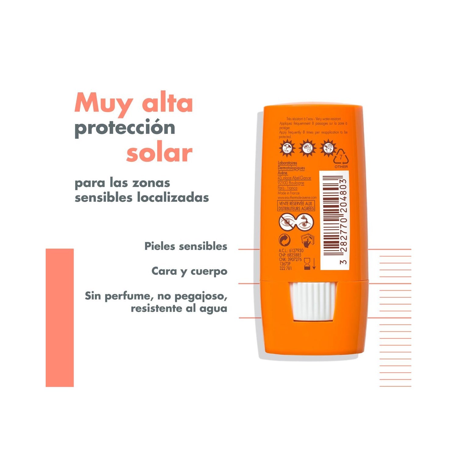 Avène Stick Zonas Sensibles SPF50+ 8g