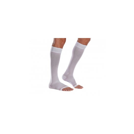 Thuasne Venoflex 2 Clinic Bas Compression Blanc Normal T1 1ud