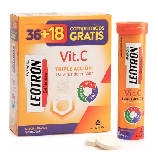 Leotron Vitamina C Naranja 36comp + 18comp