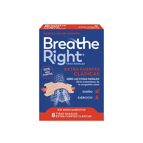 Breathe Right Tiras Nasales Extra Fuertes 8uds