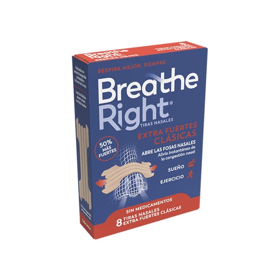 Breathe Right Tiras Nasales Extra Fuertes 8uds