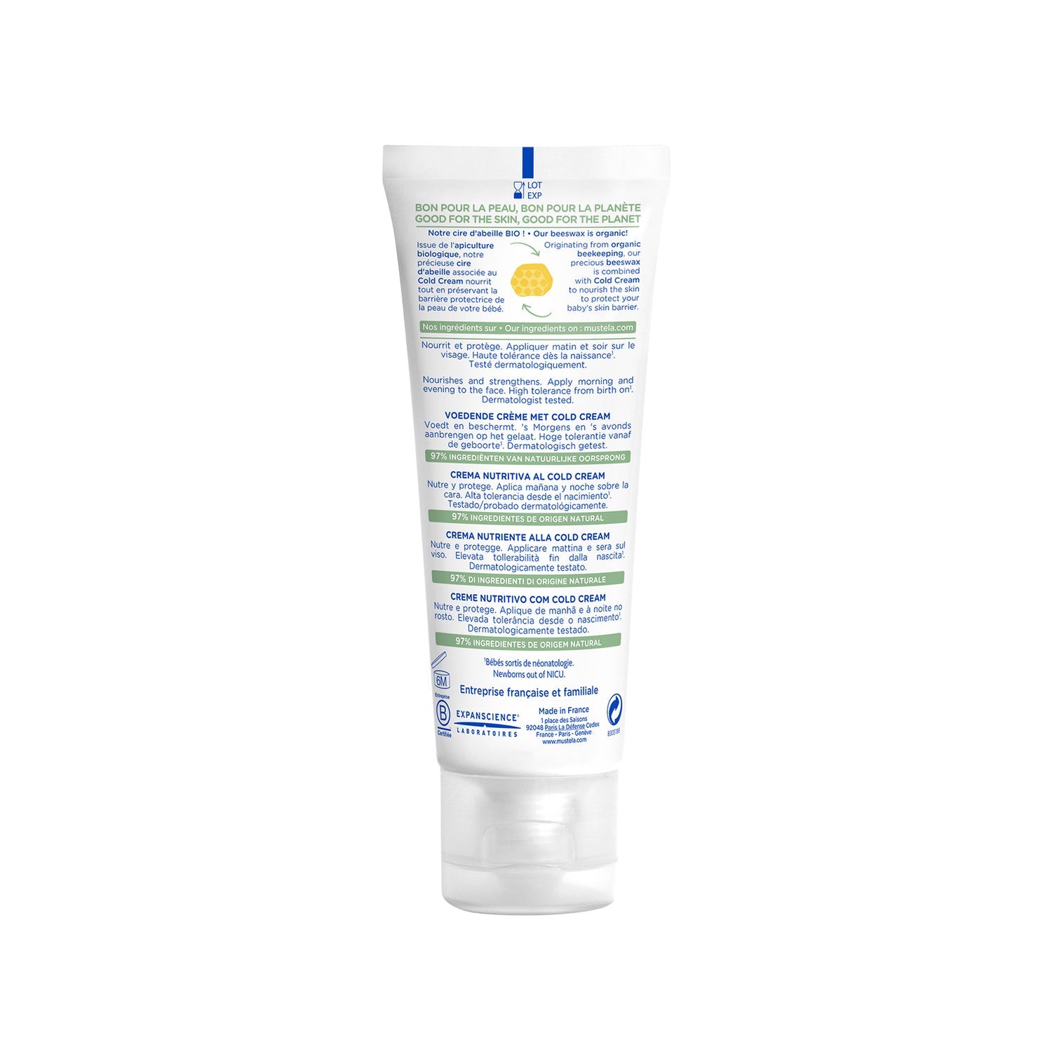 Mustela Crema Facial Nutritiva al Cold Cream con Cera de Abeja BIO 40ml