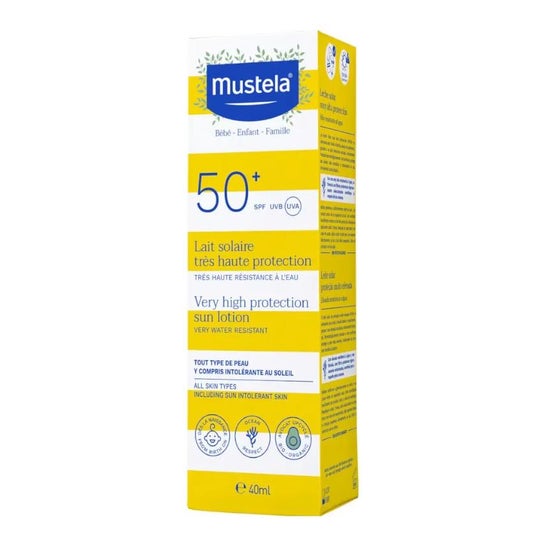 Mustela Leche Solar Facial Muy Alta Protección SPF50+ 40ml