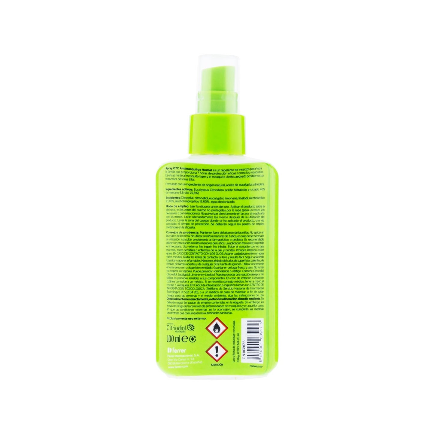 OTC Herbal spray repelente de insectos 100ml