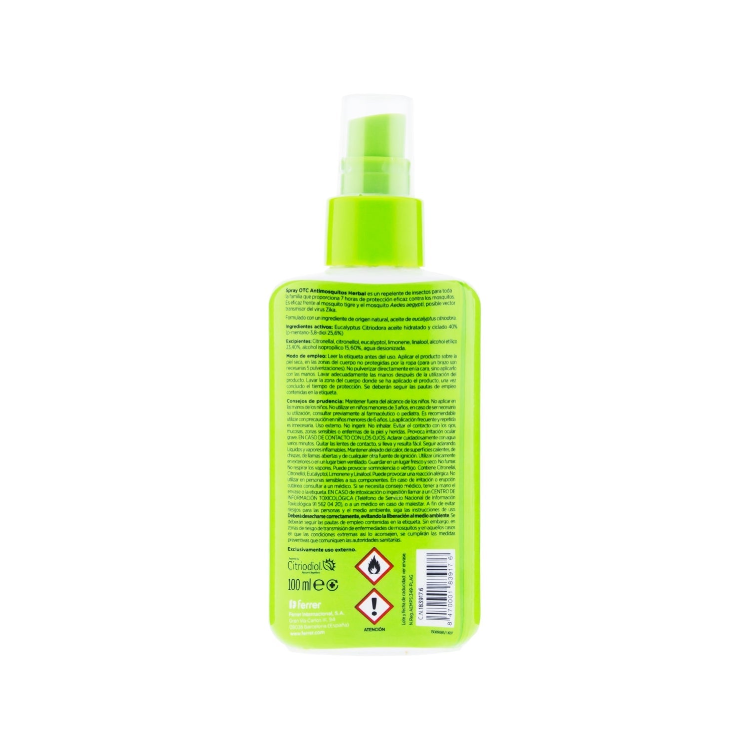 OTC Herbal spray repelente de insectos 100ml