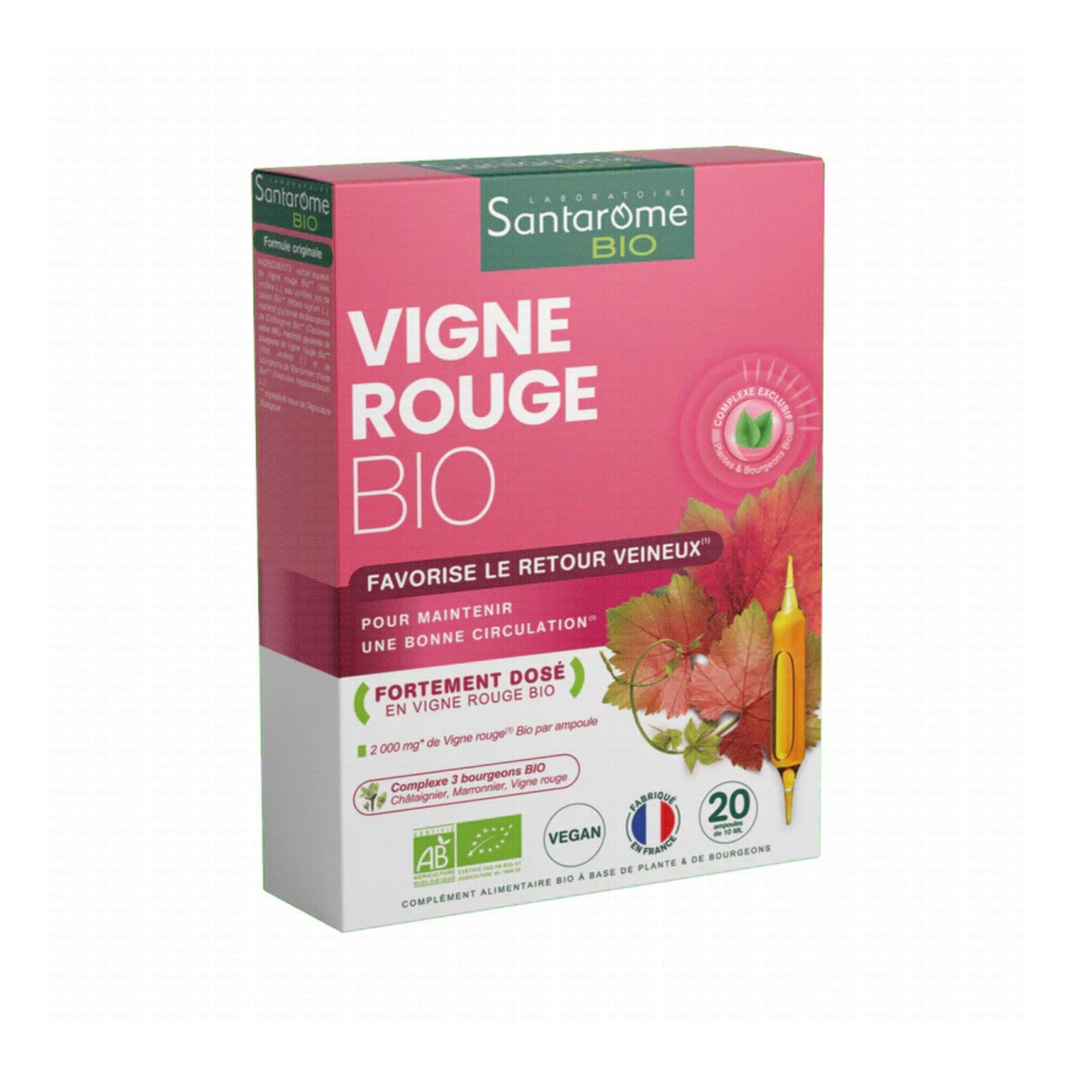 Santarome Vid Roja Bio Retorno Venoso 20 Ampollas