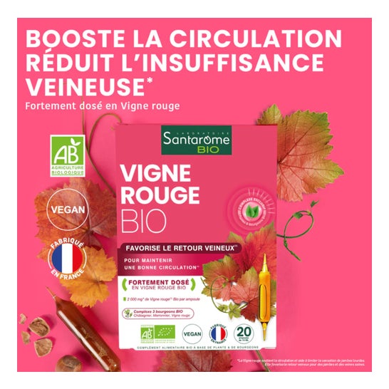 Santarome Vid Roja Bio Retorno Venoso 20 Ampollas