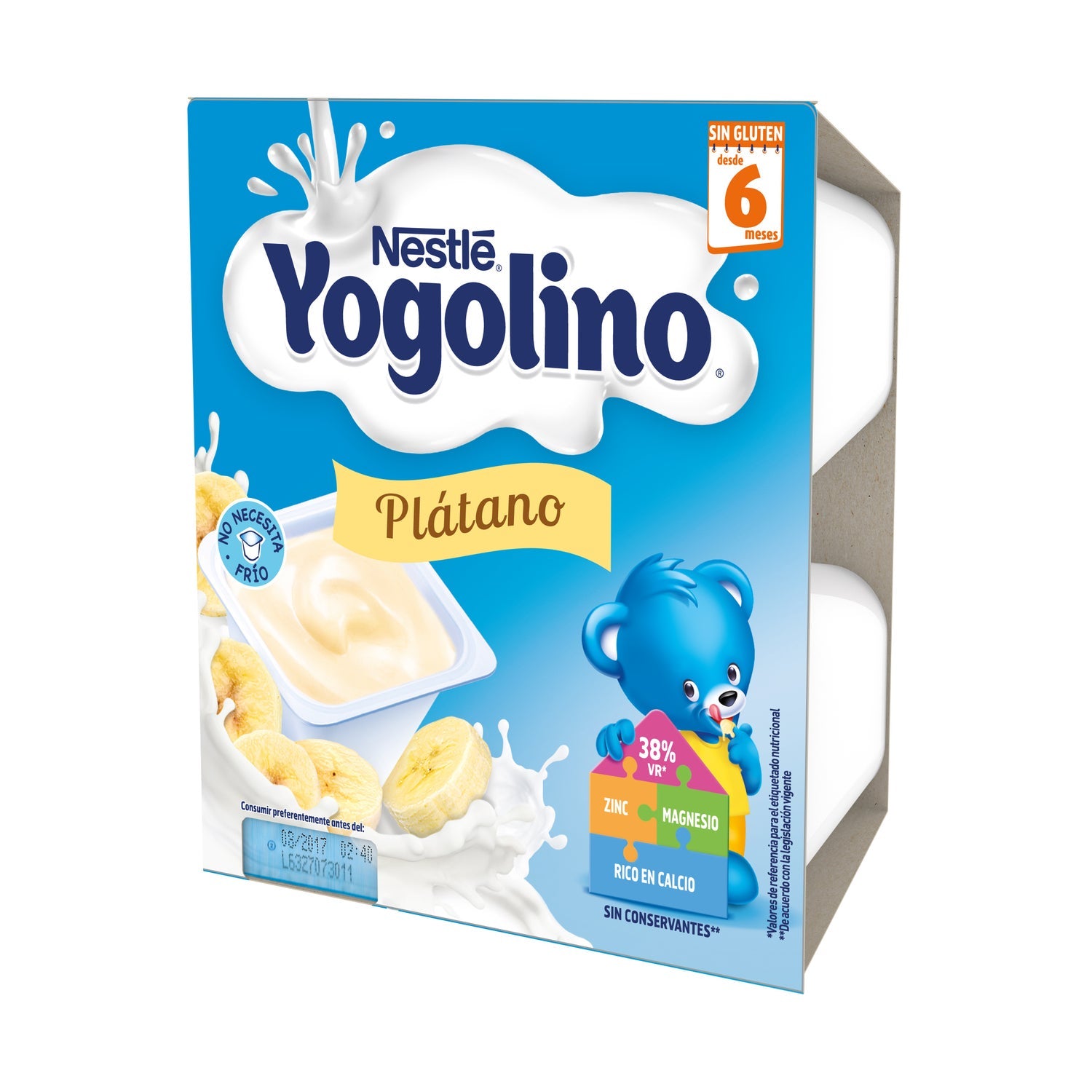 Nestlé Yogolino Plátano Sin Azucar 4x100g