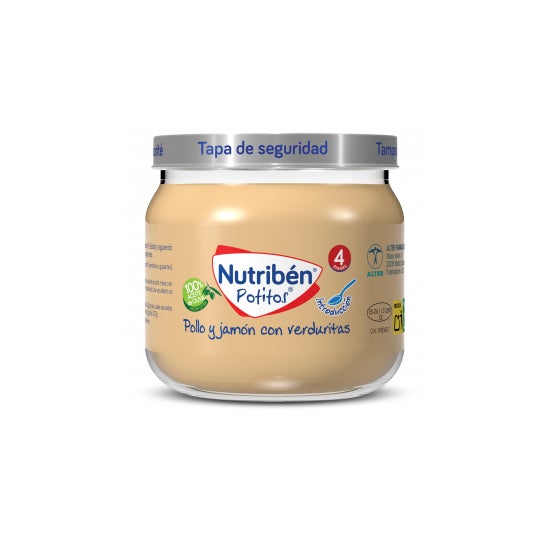 Nutriben Potito Inicio A La Carne Pollo Y Jamon 120 G