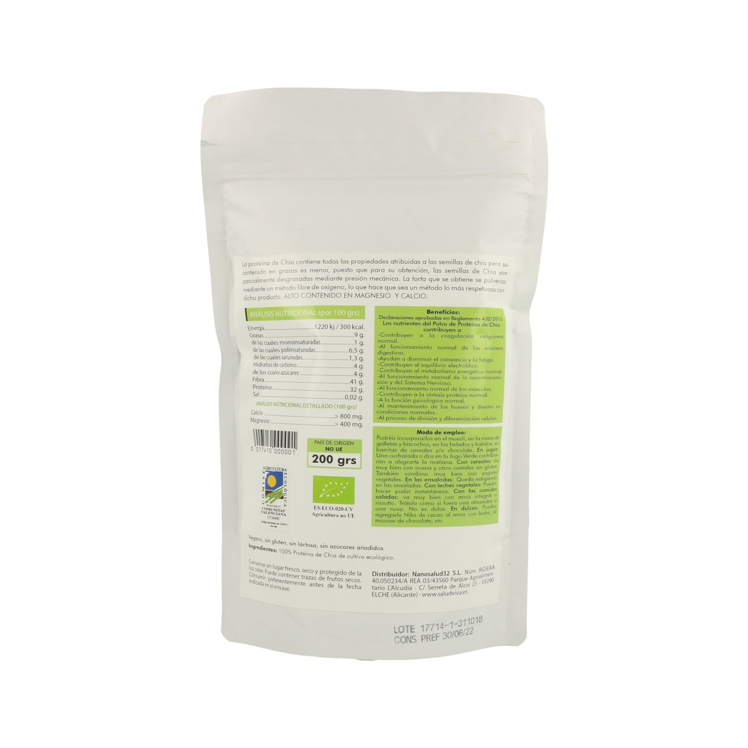 Salud Viva Proteina De Chia 200g