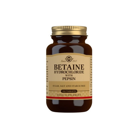 Solgar Betaína Clorhidrato Pepsina 100 comp