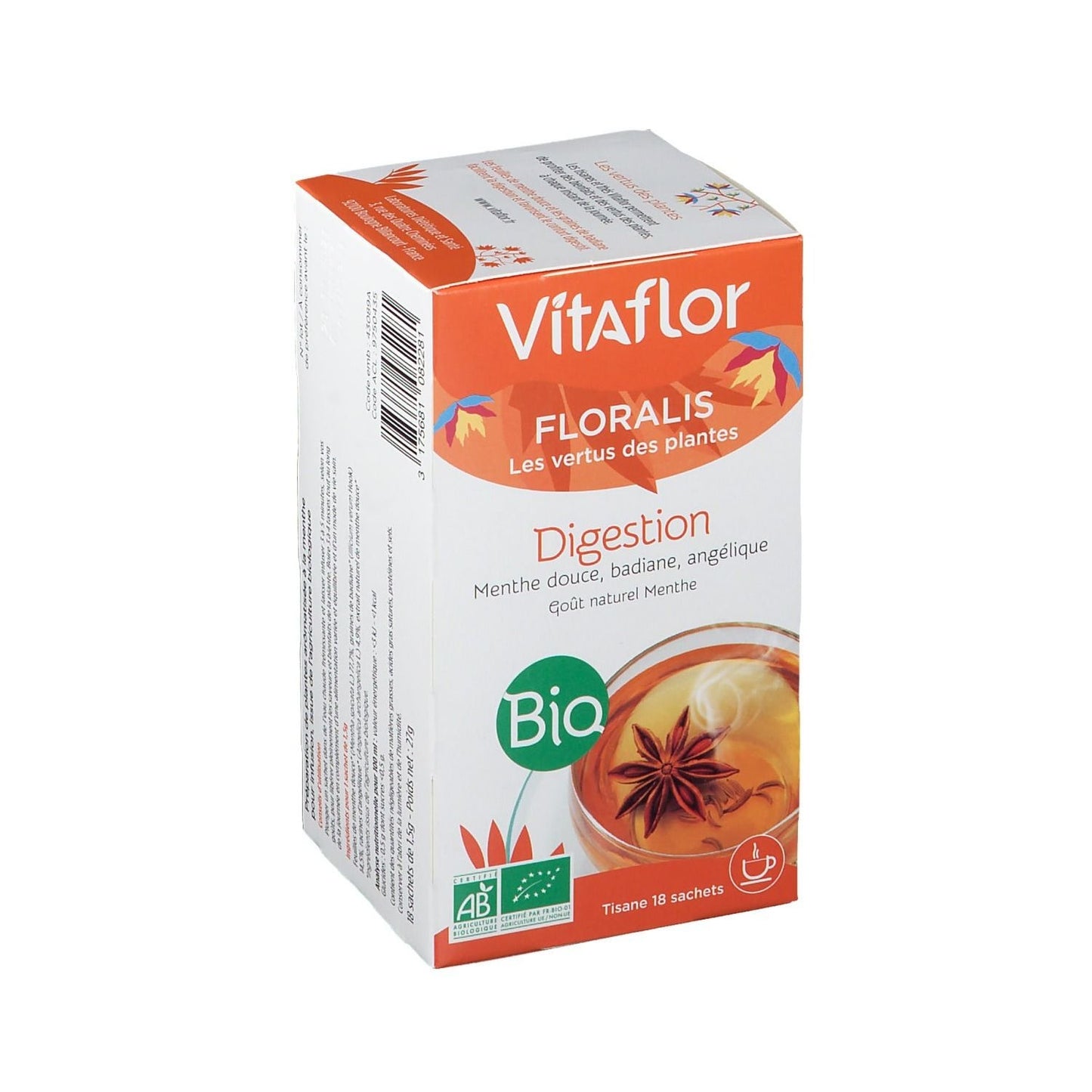 Vitaflor Organic Herbal Tea Digestion 18 sobres