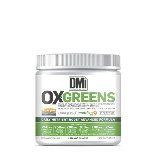 DMI Nutrition OX-Greens DigeZyme Oxxynea Megaflora 9 Evo Mango 240g