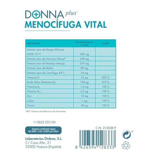 DonnaPlus+ Menocifuga Vital 30 Sticks