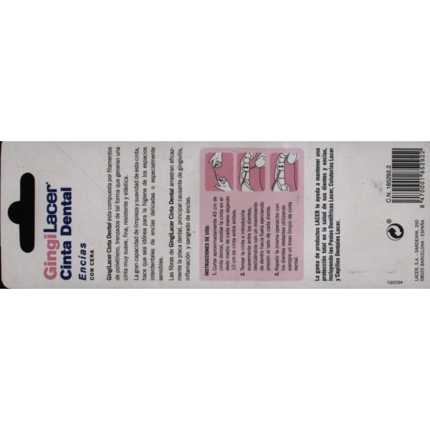 Lacer GingiLacer Cinta Dental Encías con Cera 2x50m