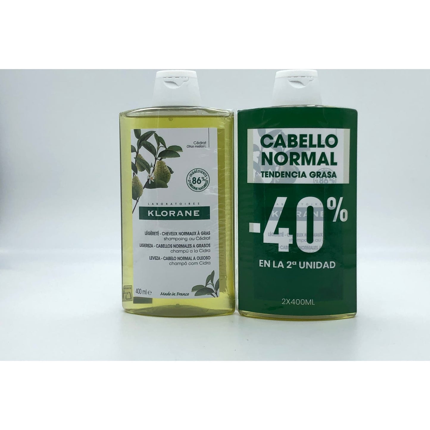 Klorane Champú a la Cidra 2x400ml