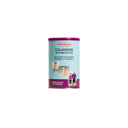 Integralia Colágeno Soluble Plus hialurónico magnesio sabor frutas del bosque 360 g