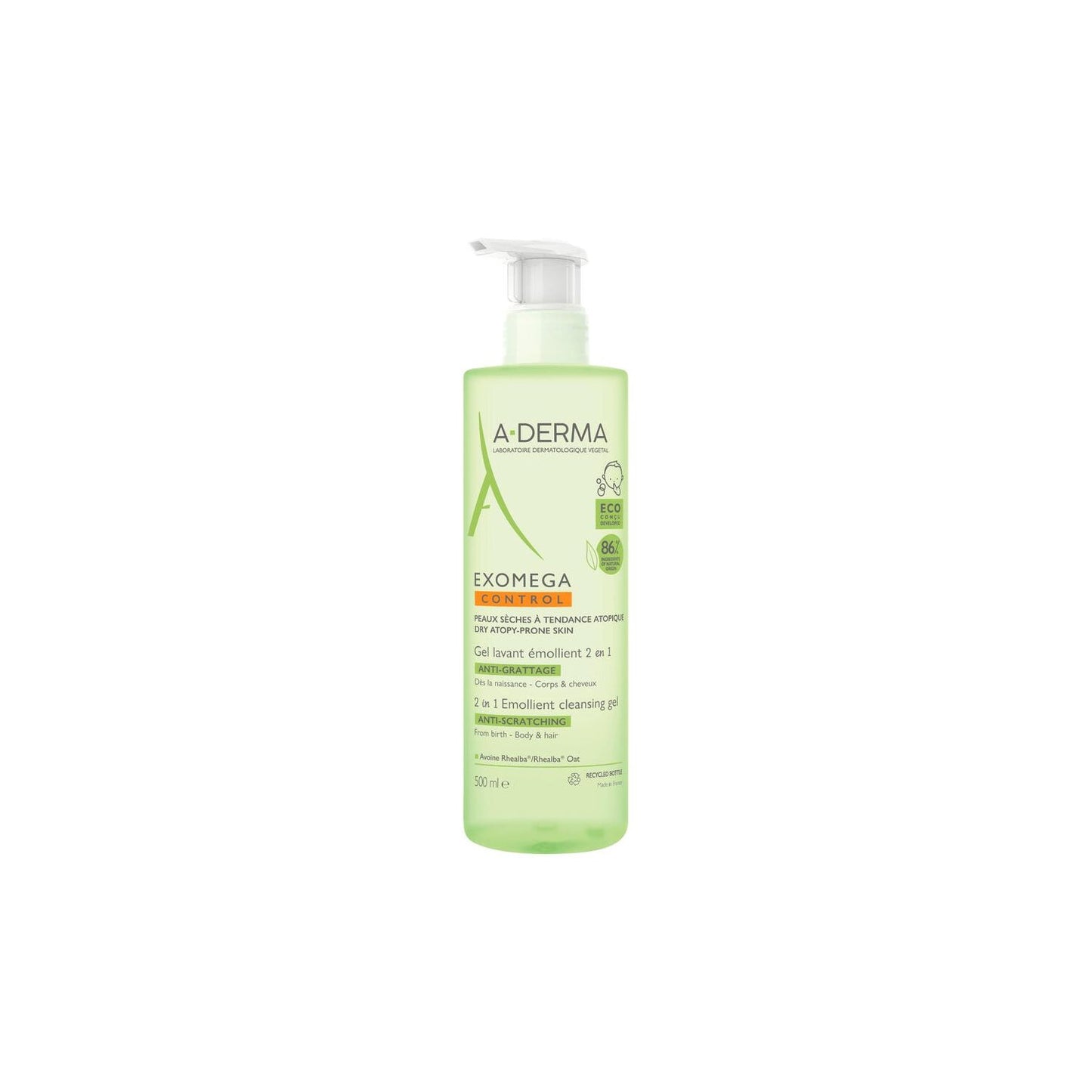 A-Derma Exomega Gel Limpiador Emoliente 2en1 500ml