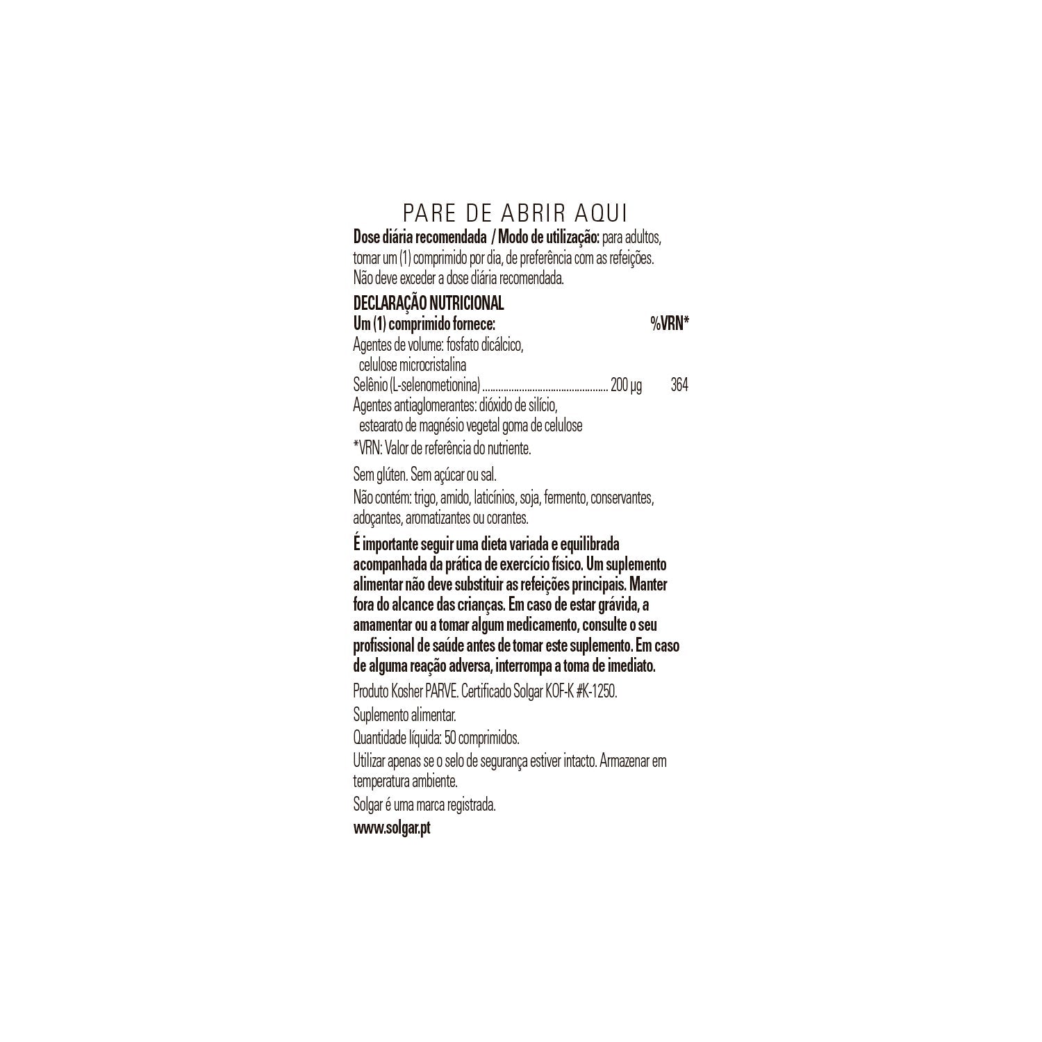 Solgar Selenio 200mcg 50comp