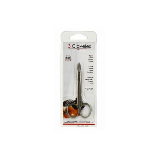 3 Claveles Tijera Curvas para Uñas Fuertes 4'' 10 cm 1 ud