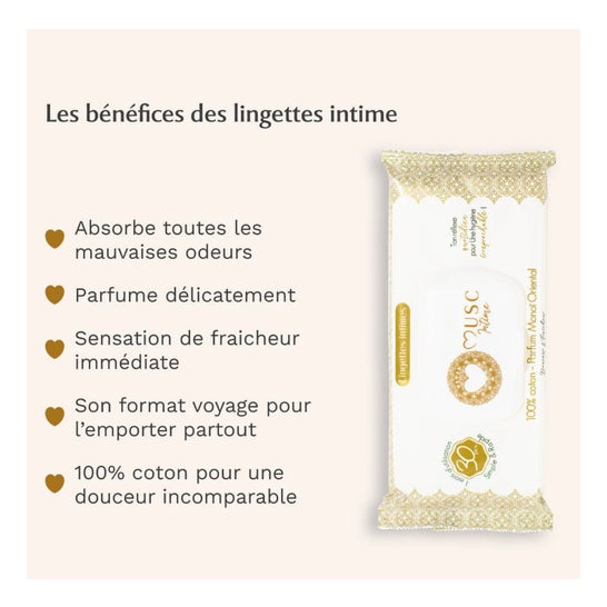 Musc Intime La Rayonnante Toallitas Íntimas con Monoï Oriental 30uds