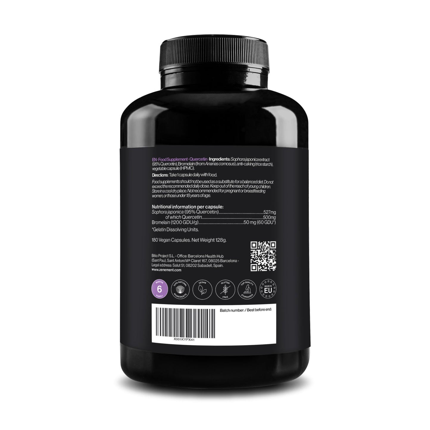 Zenement Quercetina con Bromelaína 180vcaps