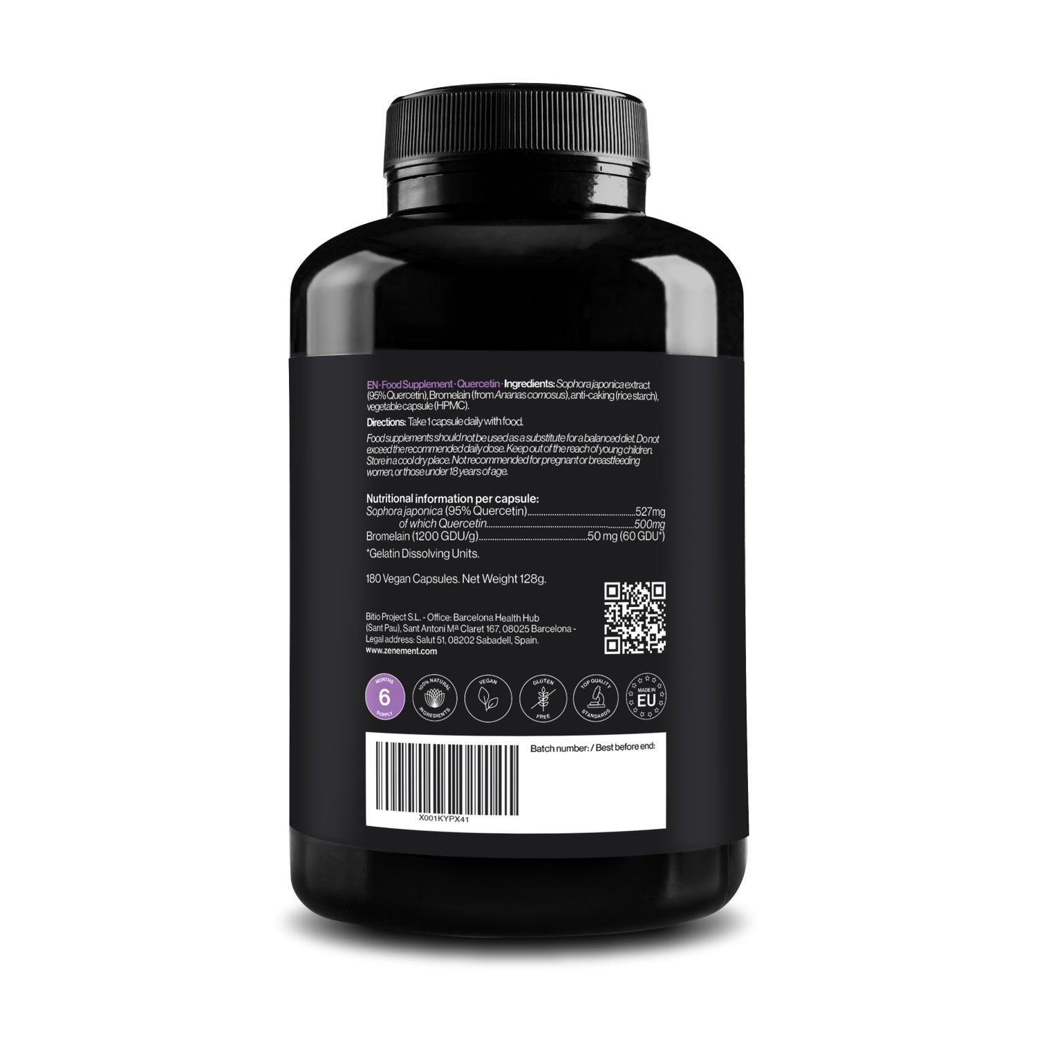 Zenement Quercetina con Bromelaína 180vcaps