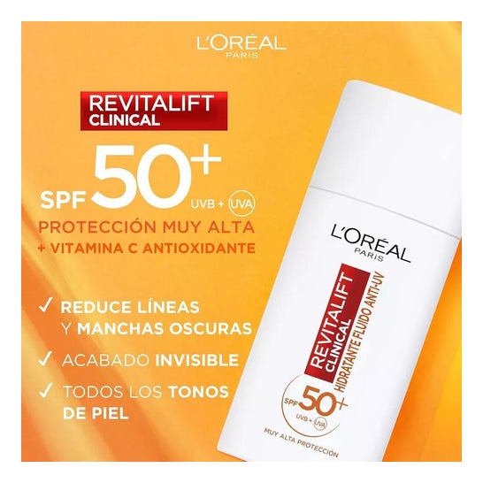 L'Oréal Revitalift Clinical Hidratante Fluido Anti-Uv SPF50+ 50ml