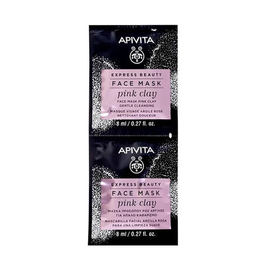 Apivita Mascarilla Facial Arcilla Rosa 2x8ml