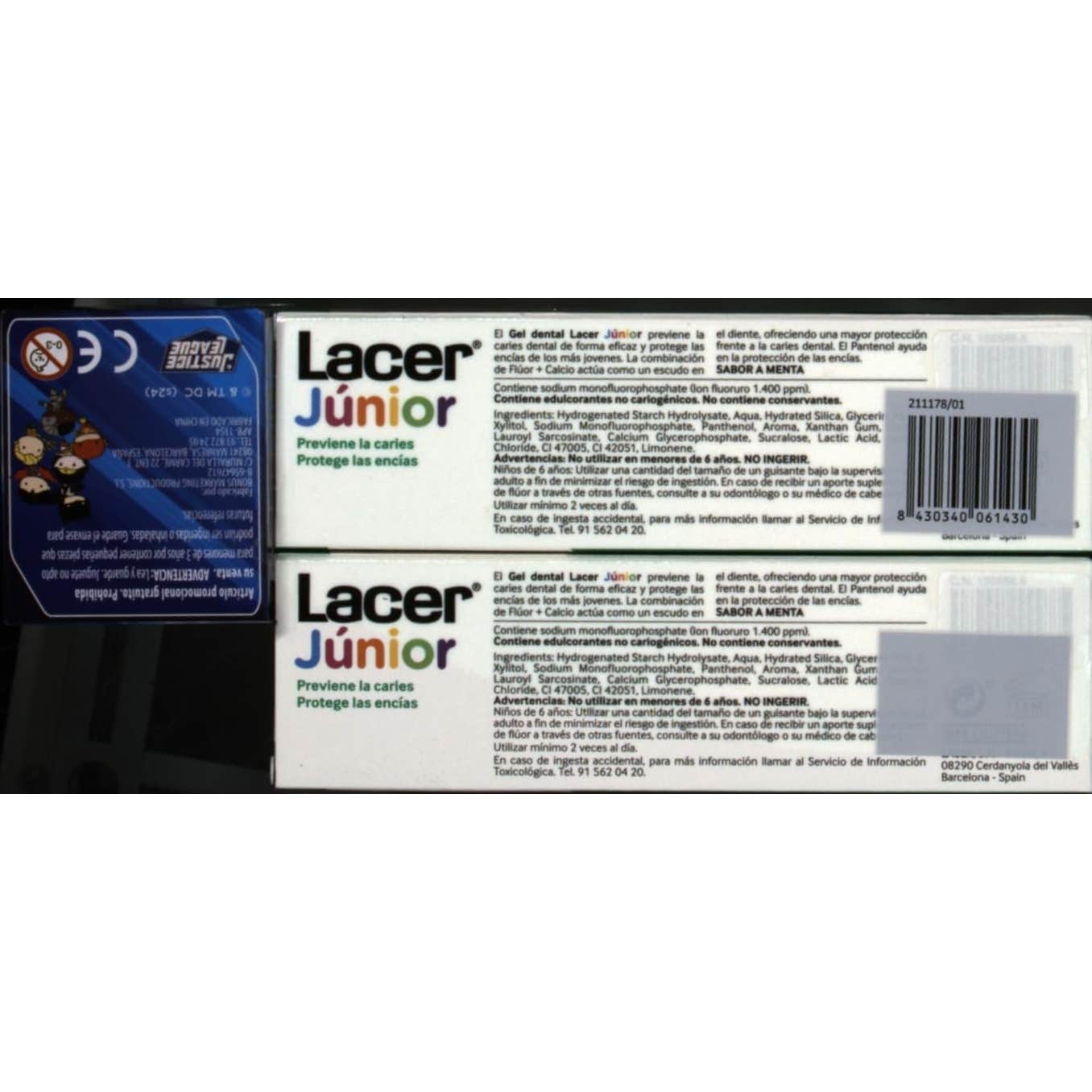 Lacer Júnior Pack Gel Dental Menta 2x75ml + Figura Sonic
