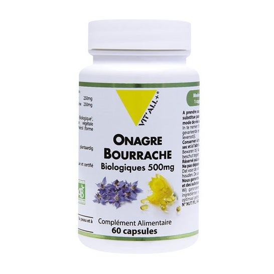 Vit'All+ Aceite Onagra Borraja Bio 500 mg