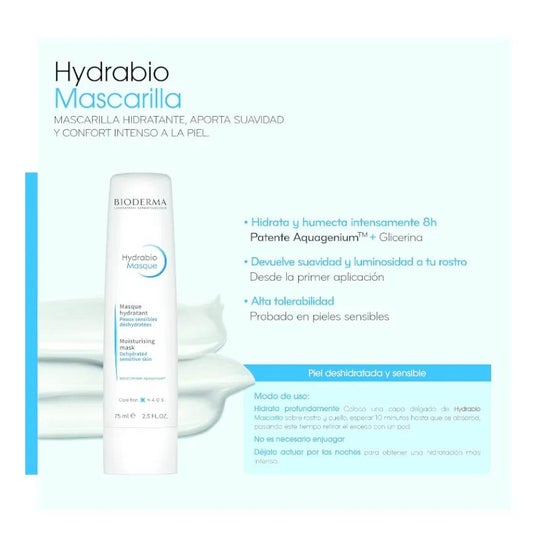 Bioderma Hydrabio Masque Mascarilla Hidratante 75ml