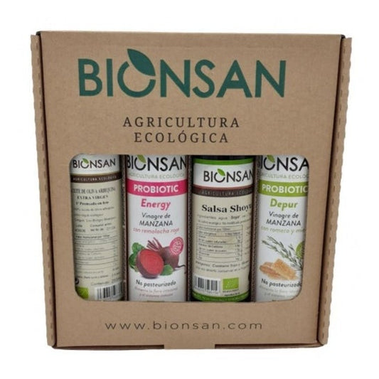 Bionsan Pack Aceites Vinagres y Salsa Shoyu Eco 4uds